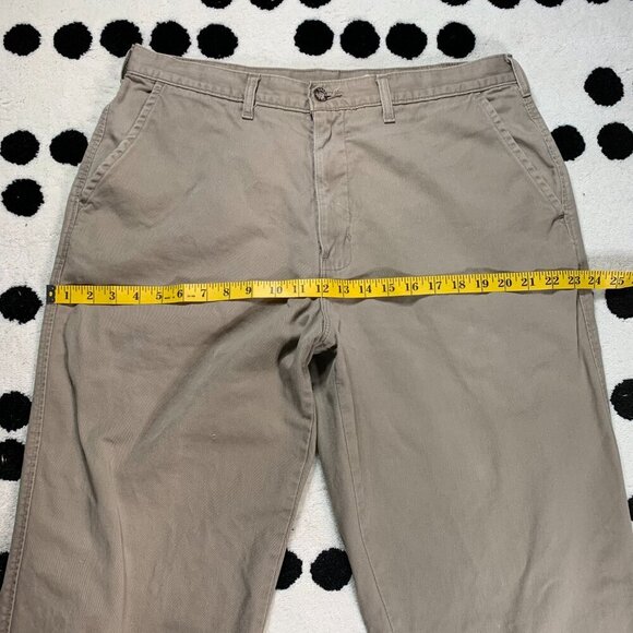 Vintage 90s Denver Hayes Khaki Tan Flat Front Chinos - Picture 9 of 15